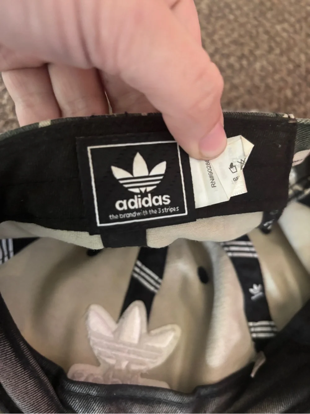 adidas Camo Trefoil Cap - Black & White